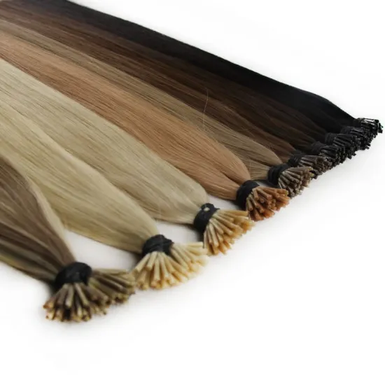 Wholesale Supplier Unprocessed A12 Bone Medium Length Straight Human Hair Color Remy Cuticle Brazilian I Tip Hair Extension