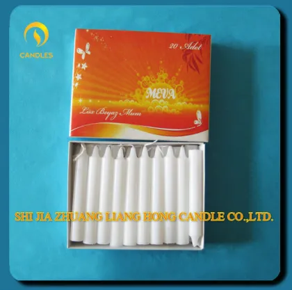 paraffin wax white candles/ household candles