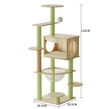 Multi-Storey Colorful Cat Climbing Scratching Tree Tower