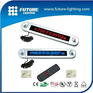 indoor disply car 12 VOLT Led car message moving sign
