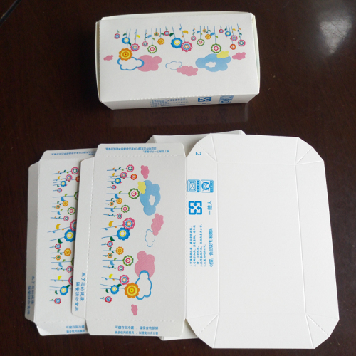 Food Grade Colorful Printing PE Coated Paper Lunch Box Fans With Logo