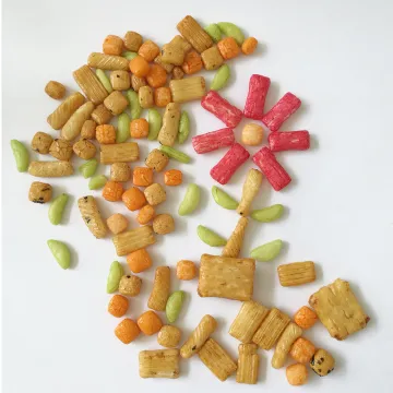 Kosher approval Japanese snacks mixed thai bulk rice cracker