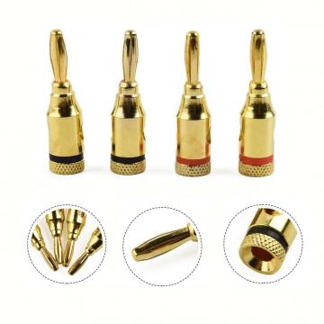 Banana Plug Gold Plated Black Red Audio Connector