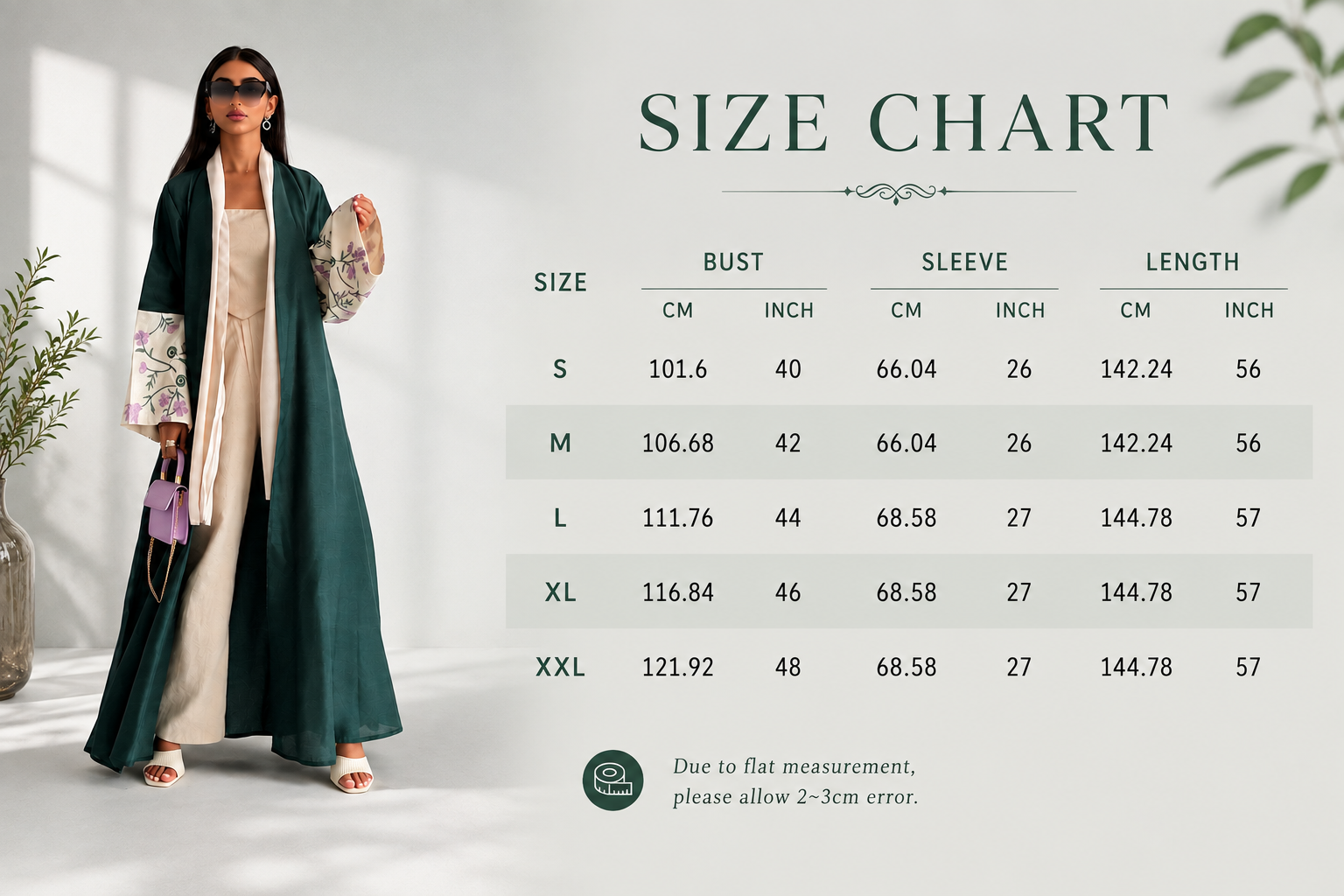 Floral Embroidered Open Abaya Cardigan