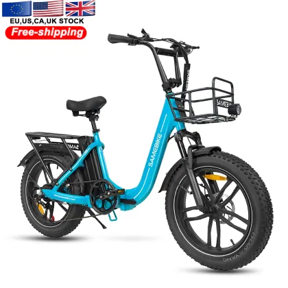 SAMEBIKE US Warehouse Fat Tire C05 Pro Electric Folding Bike