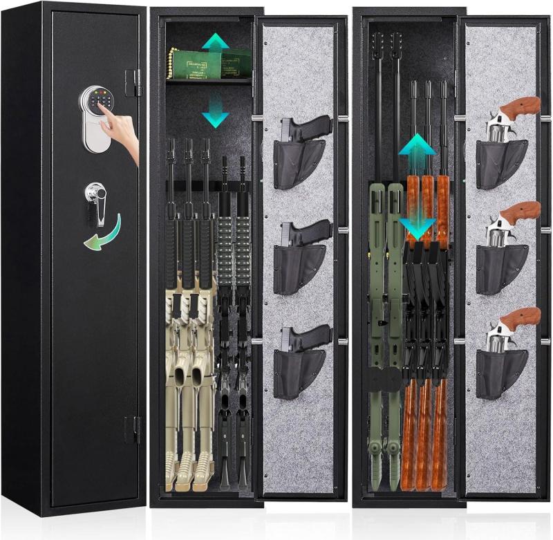 Biometric Handgun Safe with Interior Organizer