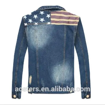 2017 latest design winter heavy windproof men jeans jacket