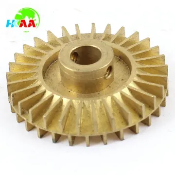 Water Pump Part Double Side Gold Tone Brass Impeller