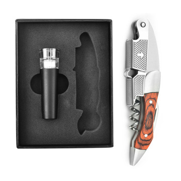 High Quality Kitchen & Bar Multifunction Wooden Stainless Steel Bottle Corkscrew Wine Opener