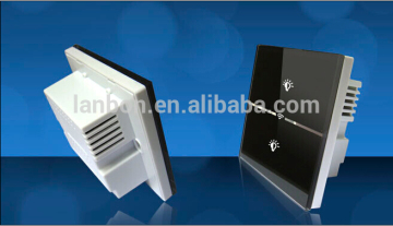 Lanbon wifi controlled light switch 250V 10A 2 Gang 1 Way touch light smart switch