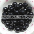 Perles de perle d&#39;imitation acrylique de la catégorie A 6MM belles perles noires faites à la main rondes