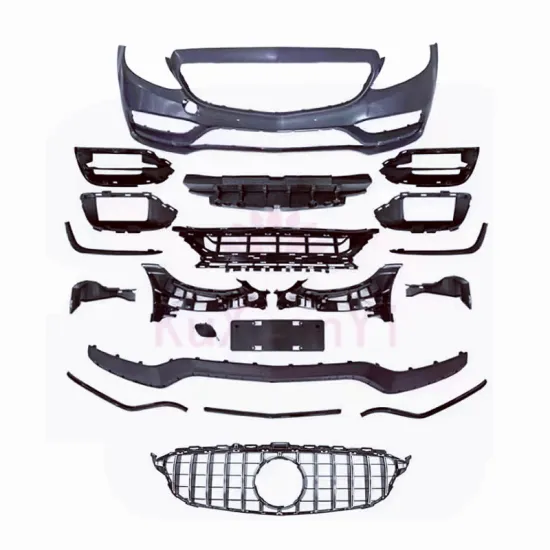 Used for Benz C63 w205 modification AMG style PP plastic front bumper body kit side skirts rear diffuser hood