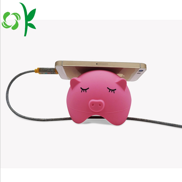 Promotional Cute Cartoon Pig Silicone Mobile Phone Holder