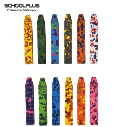 Rainbow Camouflage Color Wax Crayons for Children