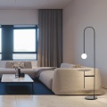 Luminária de piso com mesa de designer em pé de lâmpada em pé