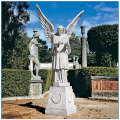 Branco de mármore estátua de anjo para decoração de jardim