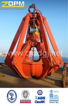 Four or two rope mechanical clamshell grab