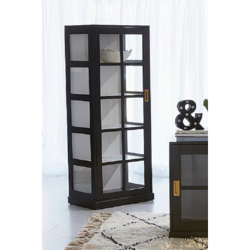 Solid Wood Display Cabinet With Glass Doors