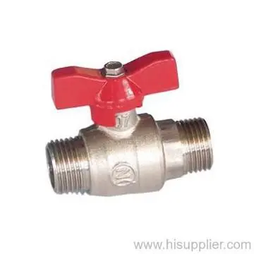 Male x Male Full Port Water Ball Valve nickel coated