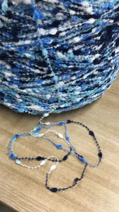 Wholesale Colorful Polyester Pompom Yarn for Yarns