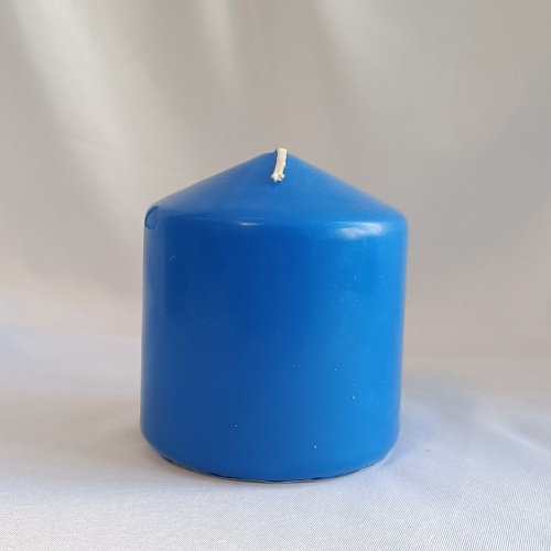 Unscented Blue Pillar Candles 7x8cm For All Occasions