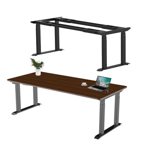 Grande elevador de mesa em pé e Stand Stand com 4 pernas 4 pernas altura do escritório da moldura em pé ajustável Sente -se para ficar no escritório da mesa do escritório