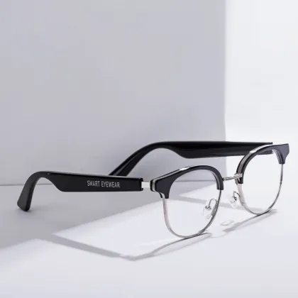 BLONGU Smart Glasses: Android & Apple Compatible Unisex Waterproof Smart Sunglasses with Wireless Headset TR90 Frame