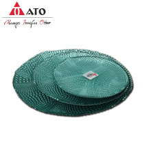 ATO Green Plate Crystal Glass Snack Plate