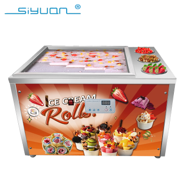 Cheapest Thai Single-Cube Pot 7-Roll Deep-Fried Ice Cream Machine On Sale