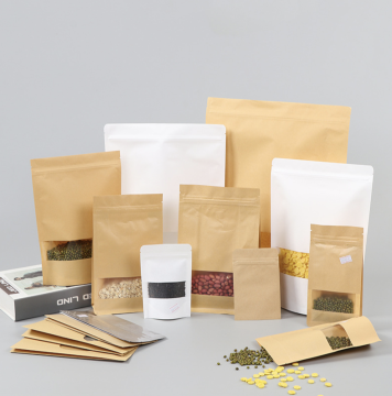 Biodegradable Kraft Paper Doypack Packaging with Window