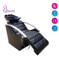 Czarne elektryczne krzesło szamponu