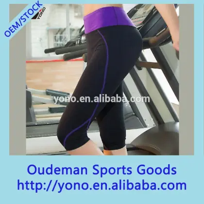 OEM women cropped yoga pants at factory price