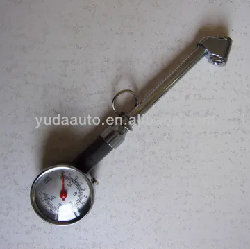 YD-505 long chuck tire gauge, metal body,dial truck tire gauge