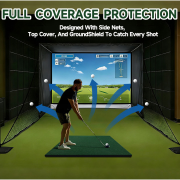 Gabinete de simulador de golf personalizado con pantalla de impacto