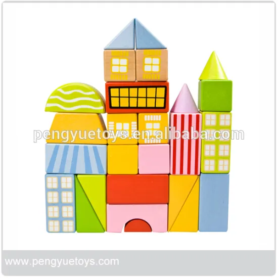 wholesale wooden toy wooden tower building blocks for kids