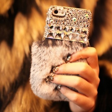 Handmade Noble Luxury Fur Plush Mobile Phone Case