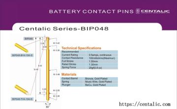 Battery Contact Probe Pogo Pin BIP048 Series for Connector Application