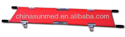 Emergency medical foldaway stretcher