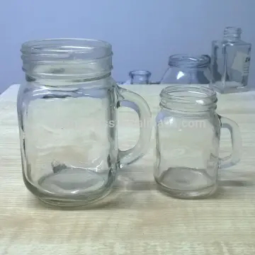 130ml 450ml transparent mason jar and beer glass jar with handle