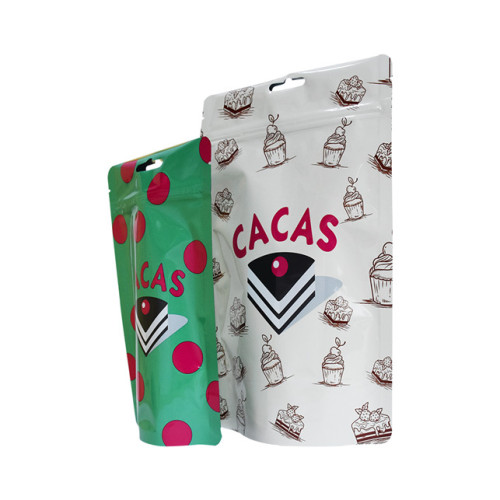 Printed laminated Plastic snack bag sealed with zipper
