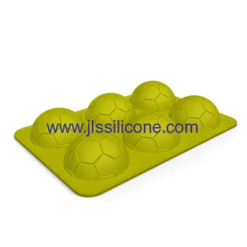 6-cavity Football Shape Silicone Ice Cube Makers 