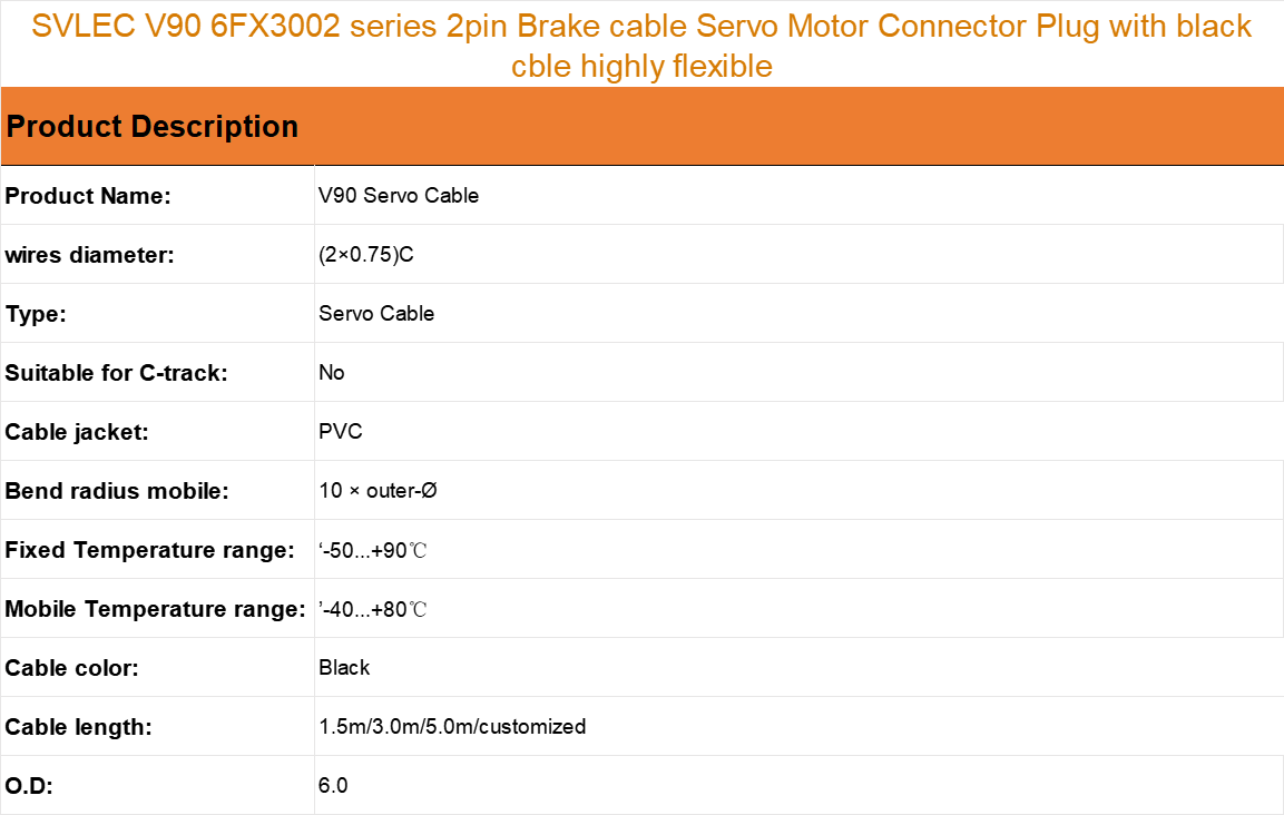 Servo Plug black cable