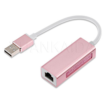 Adaptador Ethernet USB 2.0 a RJ45 hembra