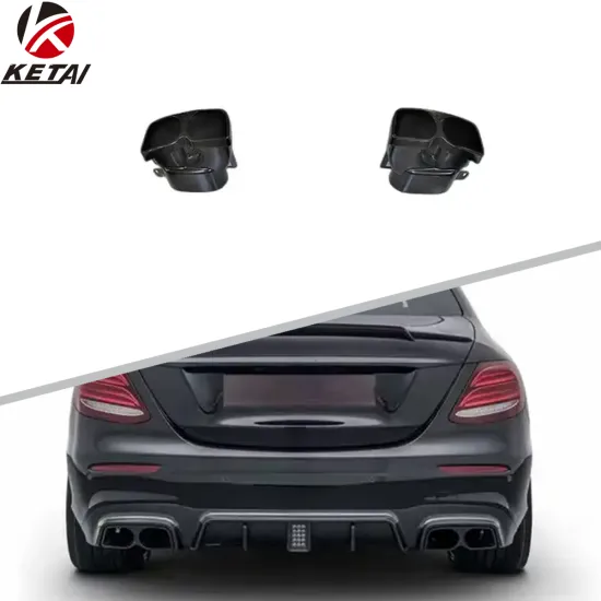 High Quality BRS Style Stainless Steel Black Car Rear Bumper Tail Pipe for BENZ W213 (2017+)