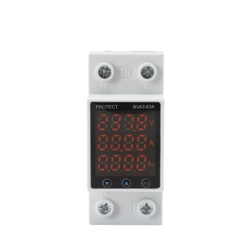 Din Rail LED Kwh Display with Over/Under Voltage and Current Protection Device