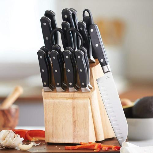 18-Piece Stainless Steel Kitchen Knife Block Set