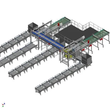 Customized Size Cans Loading Unloading Automated Packing Line