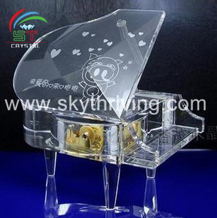 wholesale crystal piano music box for wedding gifts