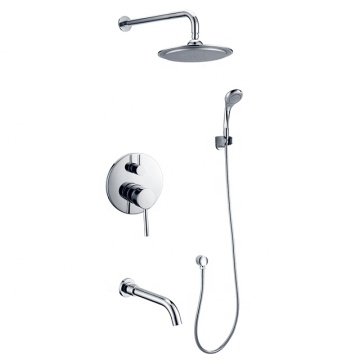 Classic Style Wall-Mounted Hotel Bathroom Bath and Shower Faucet with Rain Shower Mixer