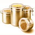 Round Clip Top Stainless Steel Container